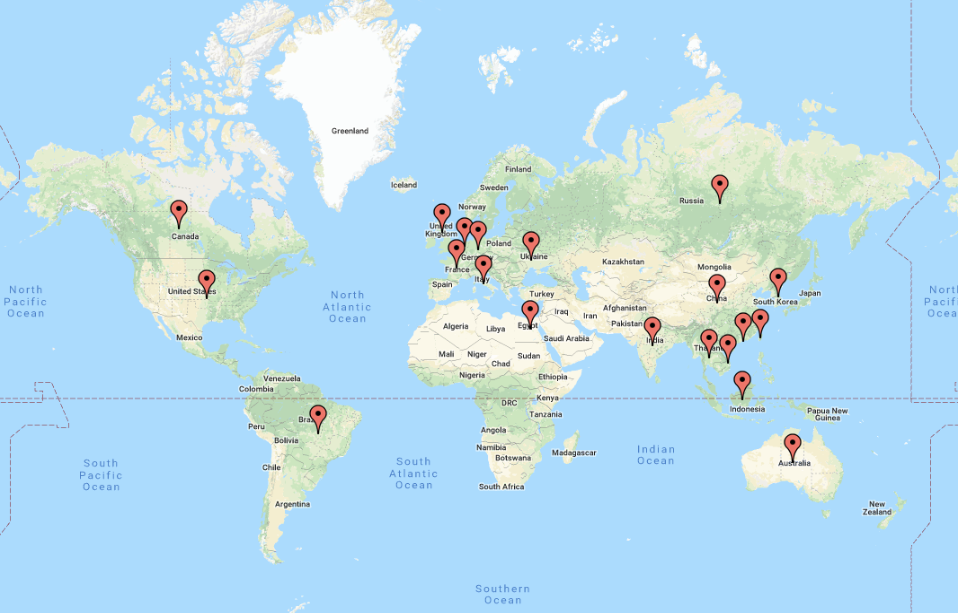 Cyber Security Threat Geolocations September 24-30 2018