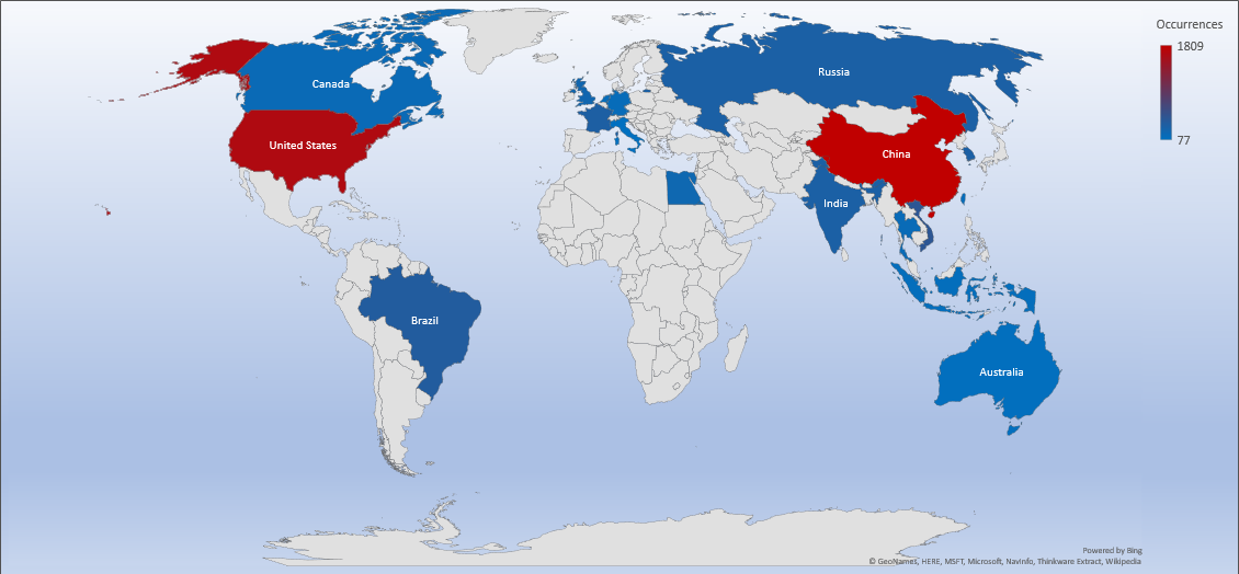 Cyber Security Threat Geolocations August 26-September 1 2019