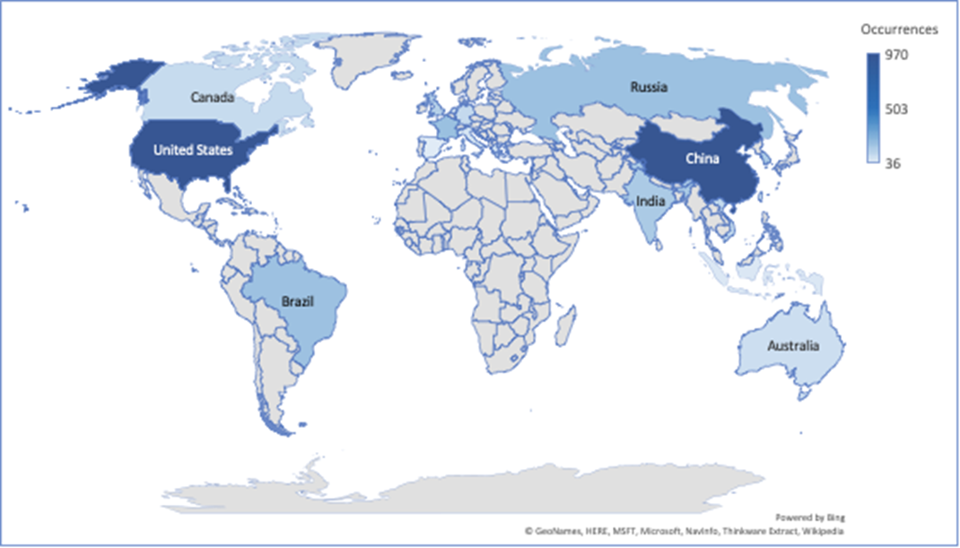 Cyber Security Threat Geolocations May 27- June 2 2019