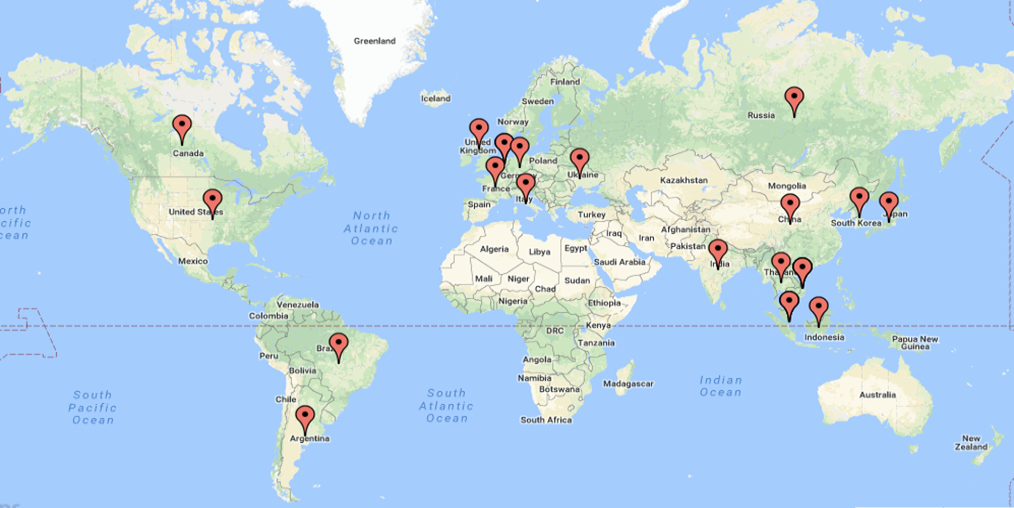 Cyber Security Threat Geolocations May 28 - June 4 2018