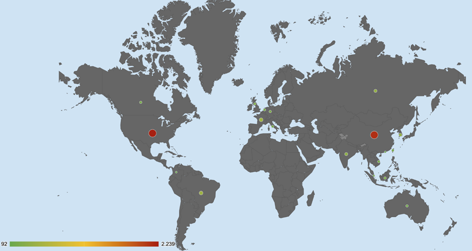 Cyber Security Threat Geolocations February 25 - March 3 2019