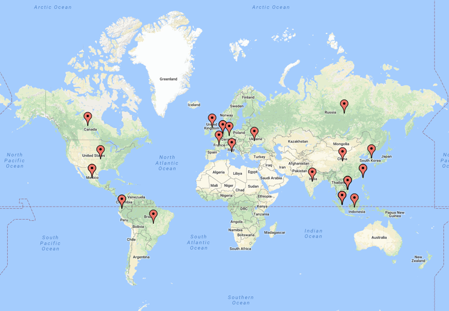 Cyber Security Threat Geolocations April 30 - May 6 2018