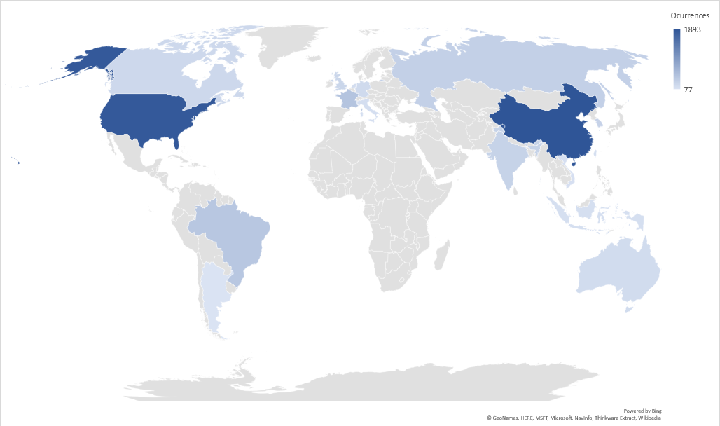 Cyber Security Threat Geolocations April 1-7 2019