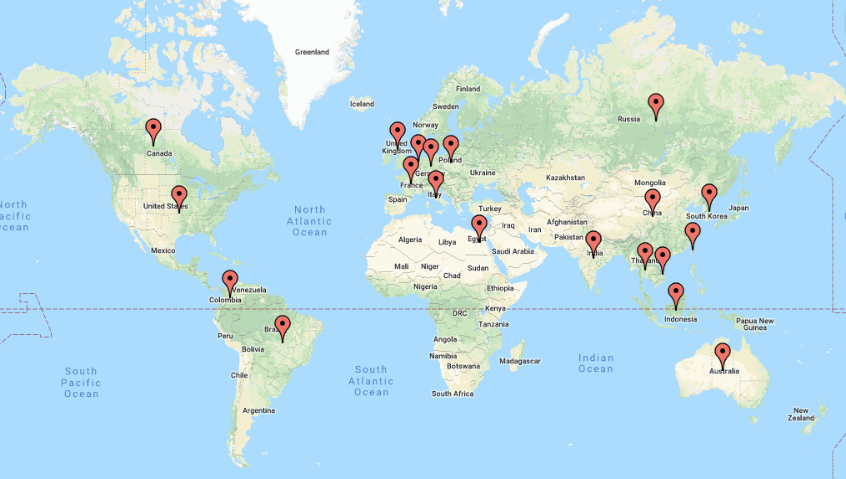Cyber Security Threat Geolocations September 2-9 2018