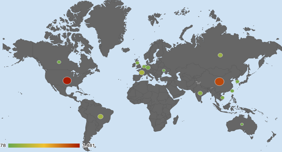 Cyber Security Threat Geolocations December 3-9 2018