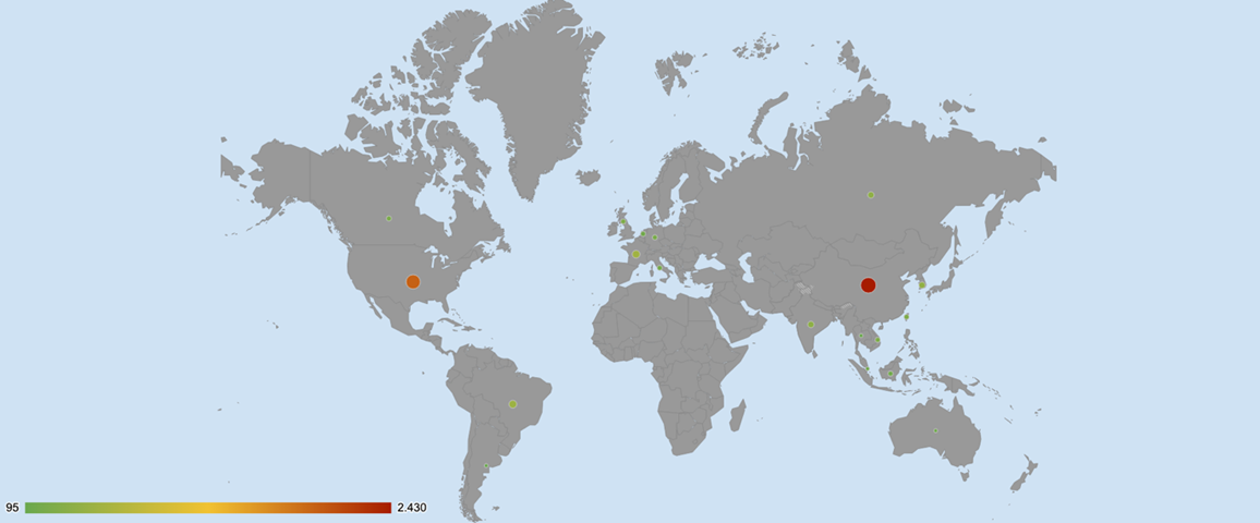 Cyber Security Threat Geolocations March 3-10 2019