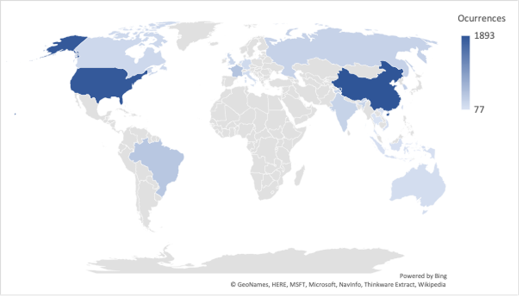 Cyber Security Threat Geolocations - April 8-14 2019