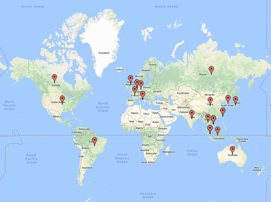 Cyber Security Threat Geolocations May 14-21 2018