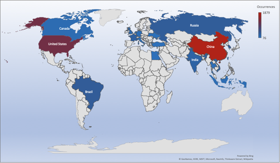 Cyber Security Threat Geolocations September 16-22 2019