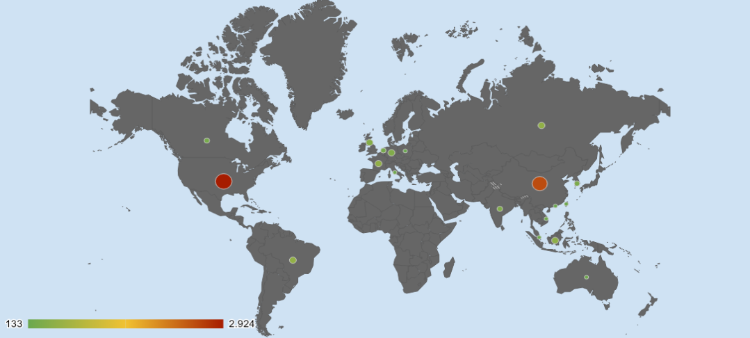 Cyber Security Threat Geolocations Jan 21-27 2019