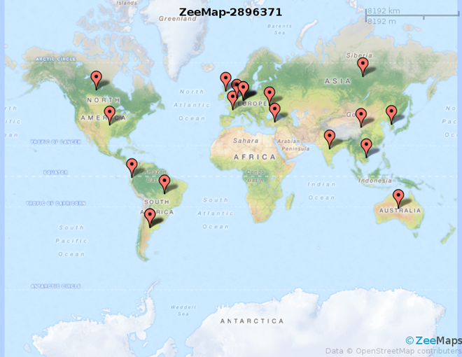 Cyber Security Threat Geolocations February 12-18 2018