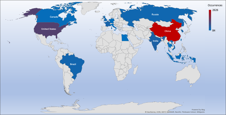 Cyber Security Threat Geolocations Nov 11-17 2019 Cyber Security Threat Geolocations Nov 11-17 2019