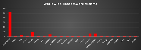 Worldwide Ransomware Victims Chart Worldwide Ransomware Victims Chart